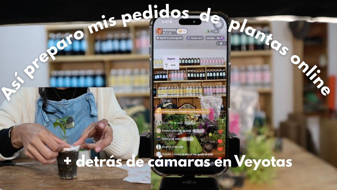 Así preparo mis pedidos de plantas online + detrás de cámaras en Veyotas🌱Lives en Tiktokshop