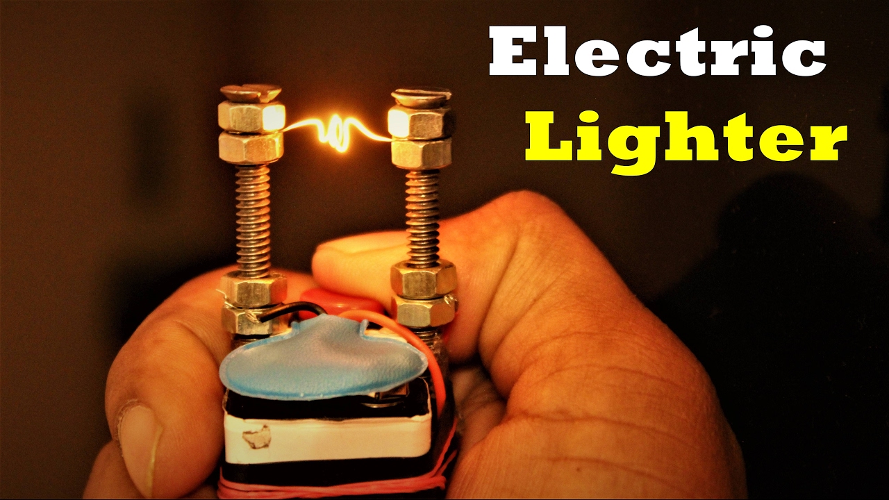 How to make a ELECTRIC LIGHTER at home using 9V Battery ... heater coil diagram 