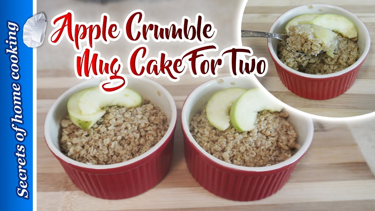 Apple Crumble Mug Cake For Two – Microwave Recipe