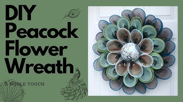 How to Make a Peacock Flower Wreath, DIY Wreath, Step-by-Step by A Noble Touch