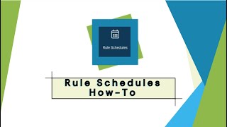 Rule Schedules | Inphonite
