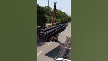 Pipes unload by hydra || #work #hydra #operator #pipe #shorts #trending #like