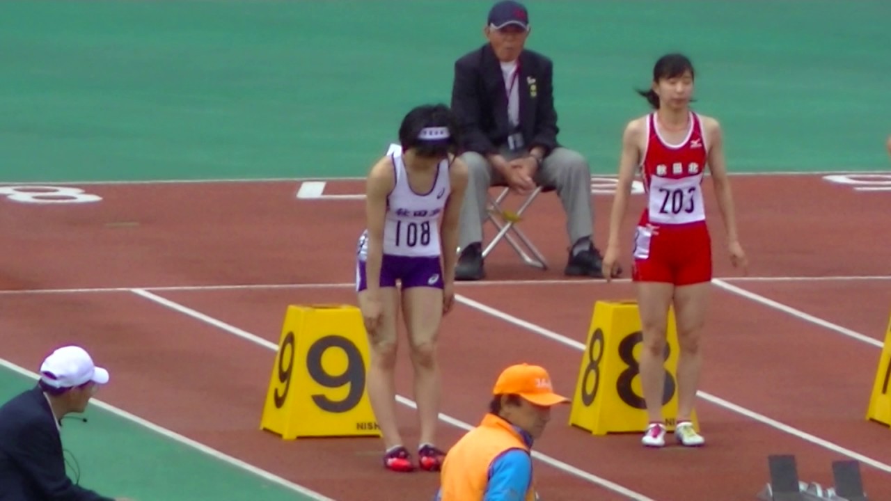 17秋田県高校総体陸上競技大会 女子100m決勝 Youtube