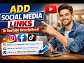 How To Link Social Media In YouTube Video Description(2026)