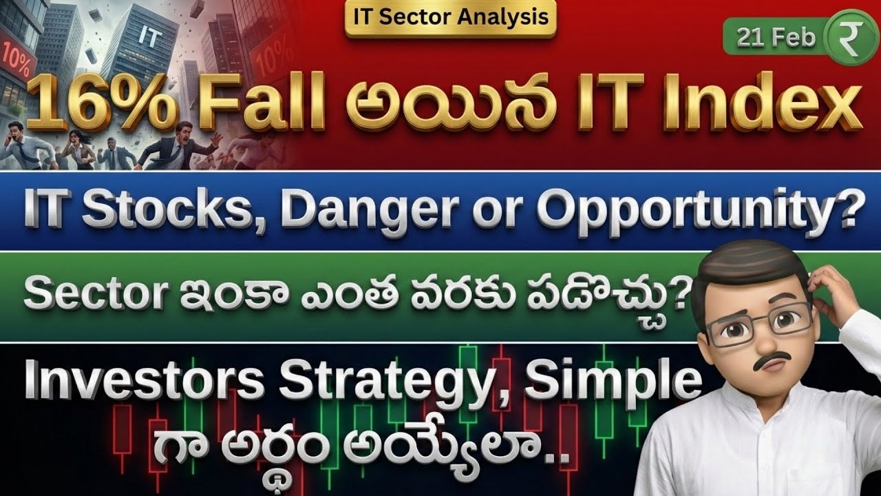 💥AI vs Indian IT Stocks: Nifty IT 16%Crash | Reasons and Strategy | Stock Market Telugu