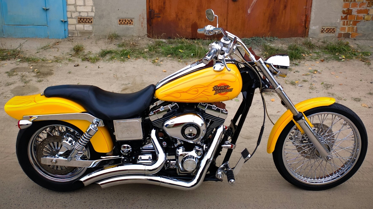  Harley  Davidson  Dyna Wide  Glide  FXDWG 2001 Yellow Chopper 