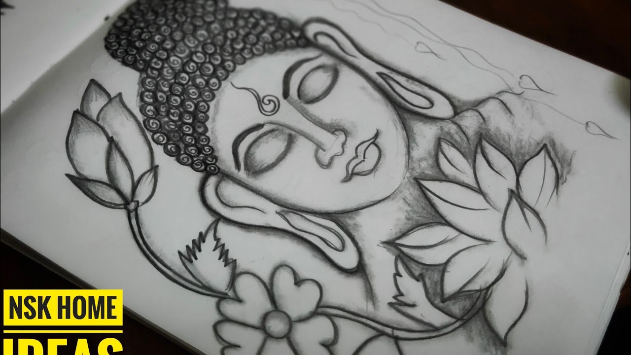 How to draw lord buddha easy pencil sketch drawing,easy pencil art ...