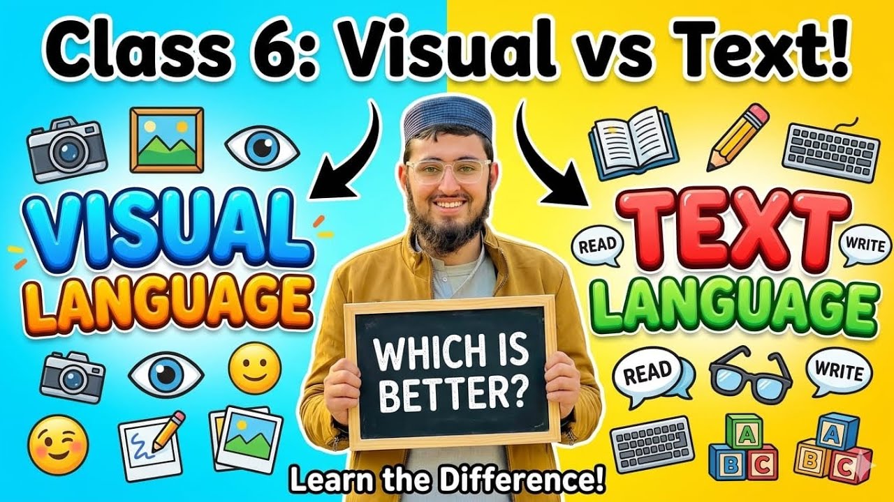 VISUAL VS TEXT GRADE 6 SIR SOHAIB - YouTube