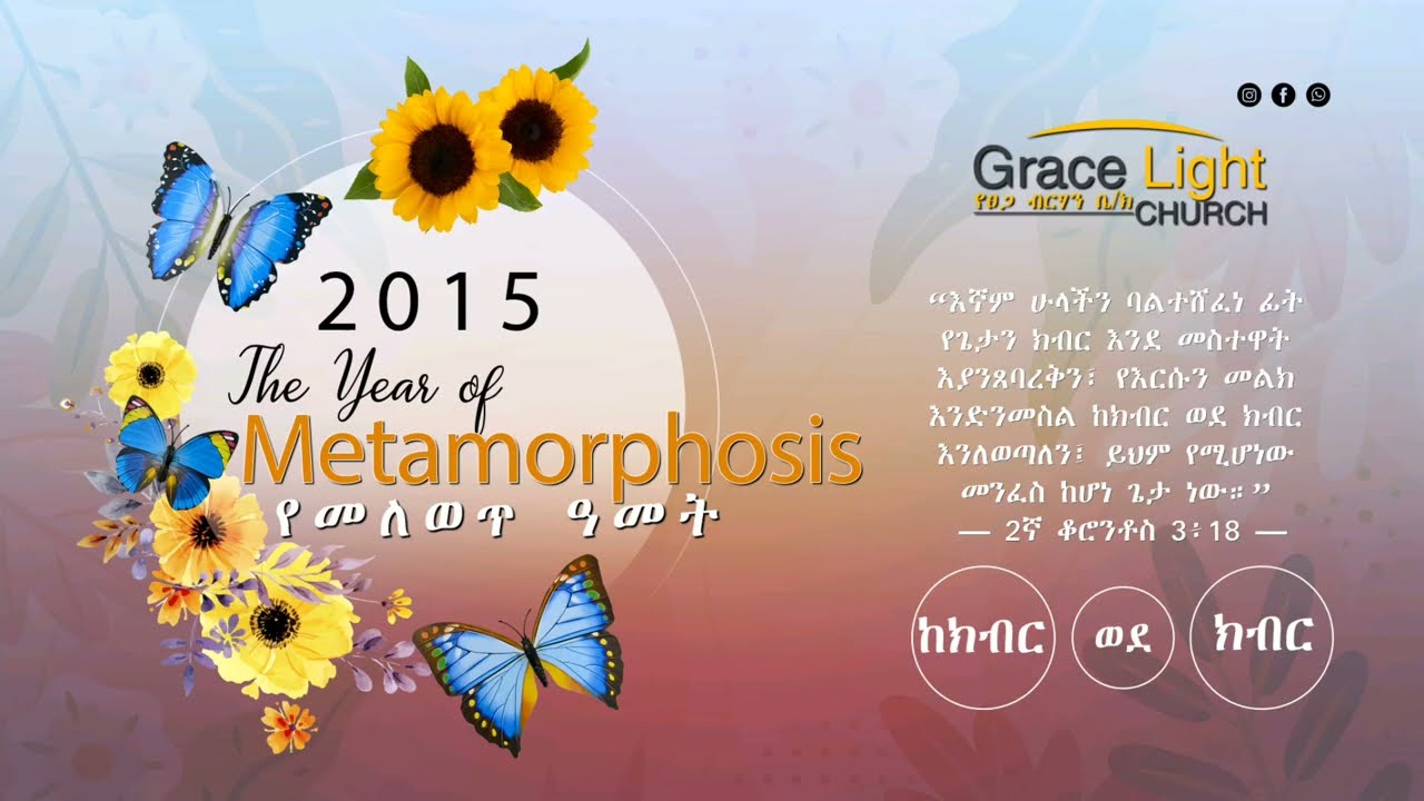 The Year of Metamorphosis | የመለወጥ አመት