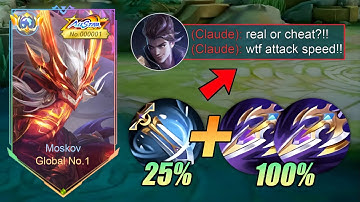 SUPREME MOSKOV WTF ATTACK SPEED BUILD!! 200% SPEED HACK!?😱 (must try!) - MLBB