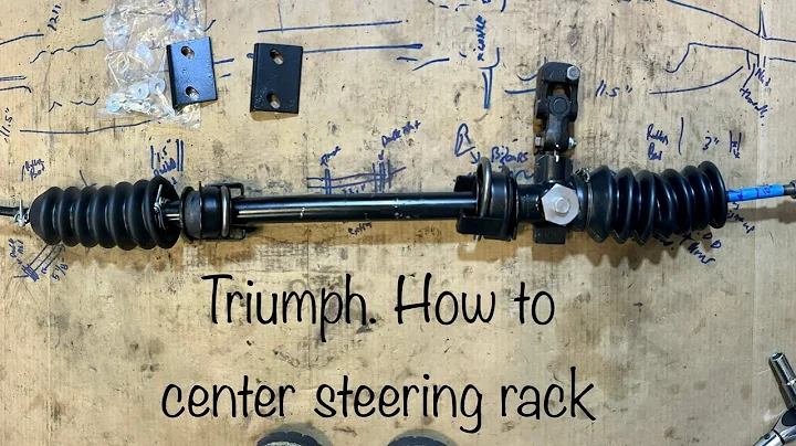 Triumph how to center steering rack. Part 2 of 3.