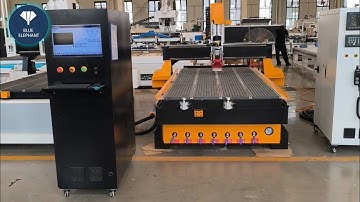 Blue Elephant 1330 ATC CNC machine with computer control system test video for Spanish customer