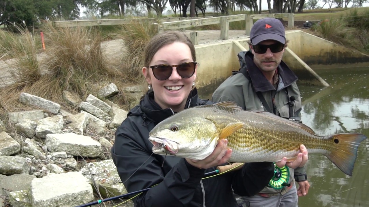 Catching Lowcountry Redfish on Fly at "Secret" Spot X