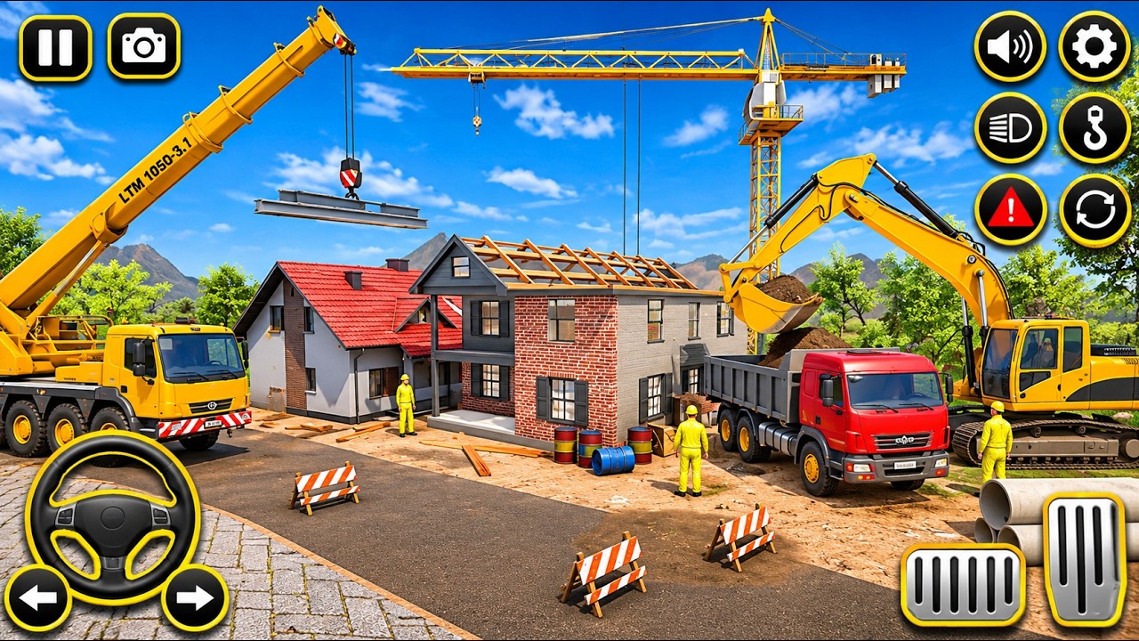 Free Building Simulator 🚧 City Construction Simulator 3D 🏗️ Building a Dream House with Heavy ...