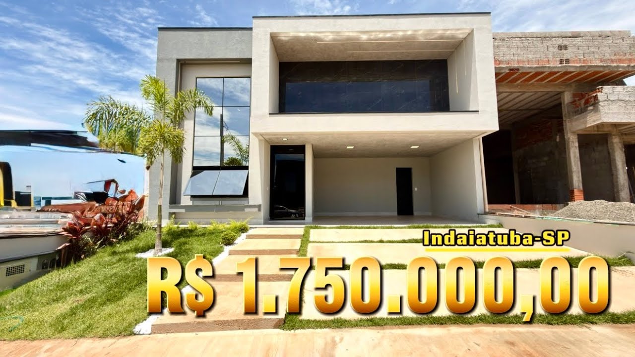 Casa Nova a Venda em Condomínio | Escritório | 3 Suítes e Piscina em Amplo Quintal em Indaiatuba 📍