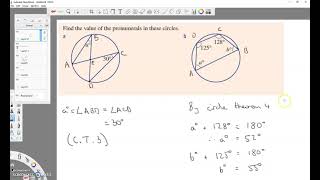 10A Geometry - Circle Theorems 3 and 4