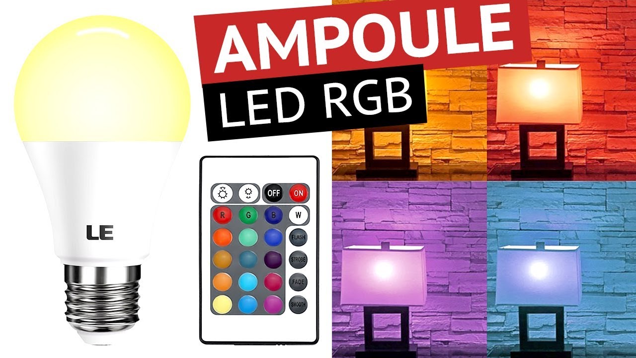 TEST d'une AMPOULE LED RGB E27 6W avec PAS CHER LE
