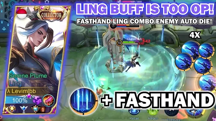 FASTHAND LING 4X COMBO INSANE SPEED DASH IN 1 SEC AFTER LING BUFF!! - MLBB