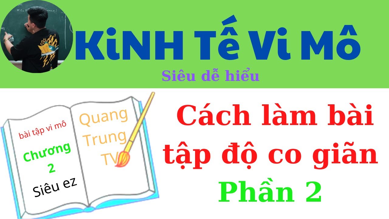 Kinh Tế Vi Mô chương 3: Cách làm dạng hệ số co giãn... - youtube
