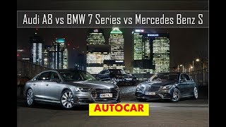 Audi A8 vs BMW 7 Series vs Mercedes Benz S Class luxury saloon showdown