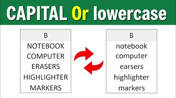 How To Make An Entire Column Capital or Lowercase in Excel (Updated)