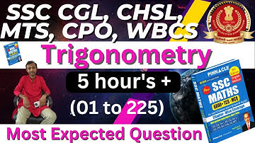Trigonometry Pinnacle Maths book solution||SSC CGL||SSC CPO||MTS||CHSL by Rahul Sir