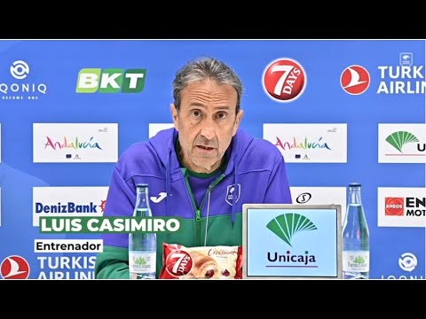 Rueda de Prensa Luis Casimiro. Previa J1 Top 16 vs. Joventut de Badalona