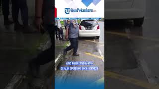 VIRAL - Parkir Sembarangan di Jalan Diponegoro Pekanbaru, Awas Ban Mobil Digembosi