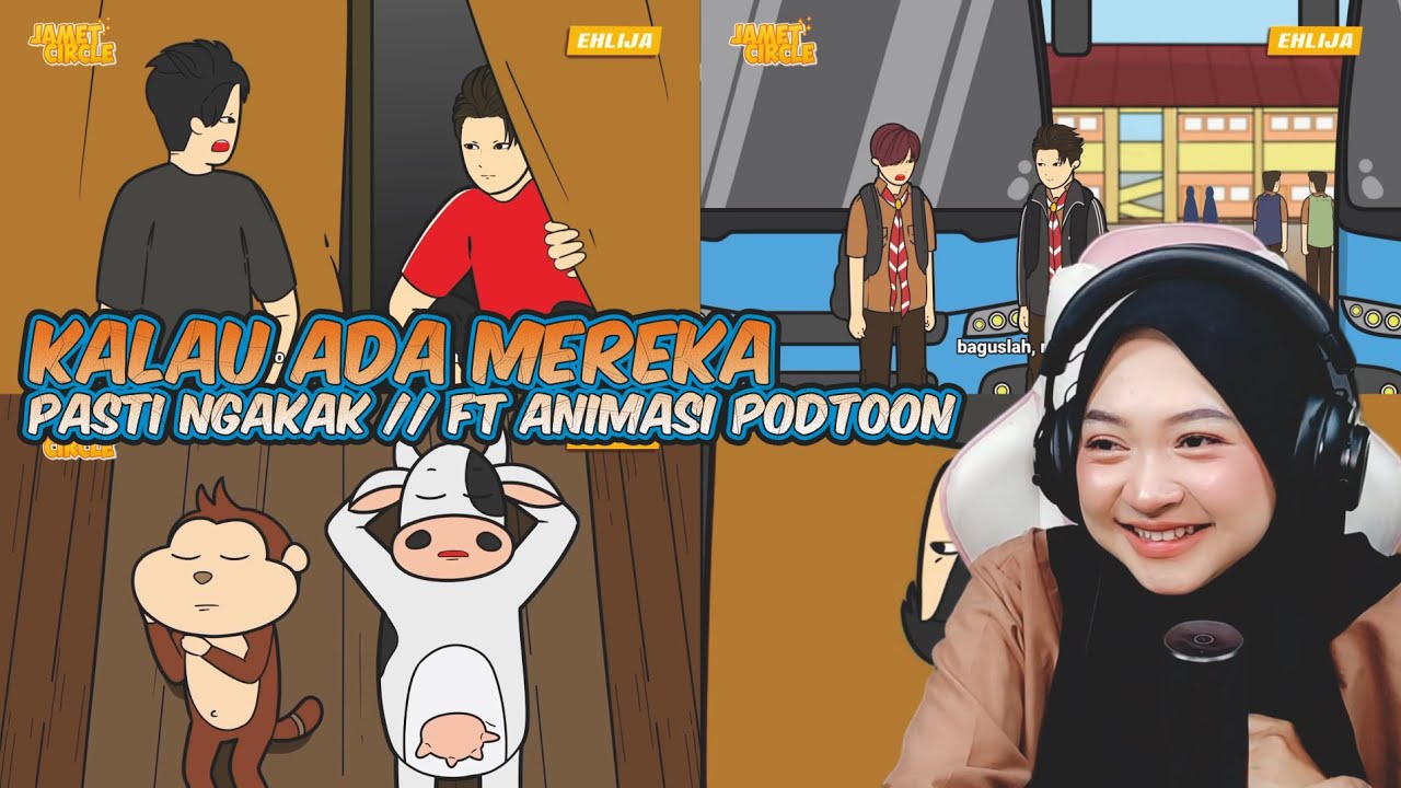 KEMAH AKBAR EHLIJA Part 1 dan 2 Ft Animasi PODTOON - Maya Nadia Reaction