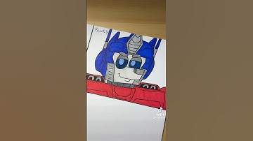 Optimus Prime in 4 Cartoon Styles Part 3! #shorts #transformers #bluey