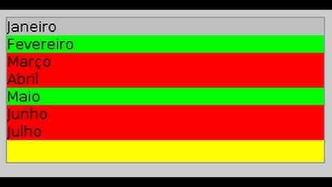 Cor no jList - color jlist