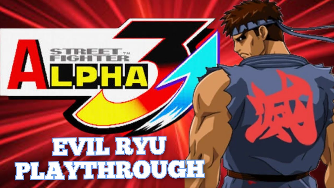 Street fighter Alpha 3 Upper Evil Ryu Playthrough PS4 video game Capcom fighting collection 