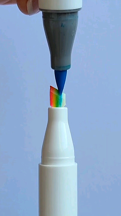 DIY Rainbow Marker 🌈 #art #artwork #artist #rainbow #draw #drawing #satisfying