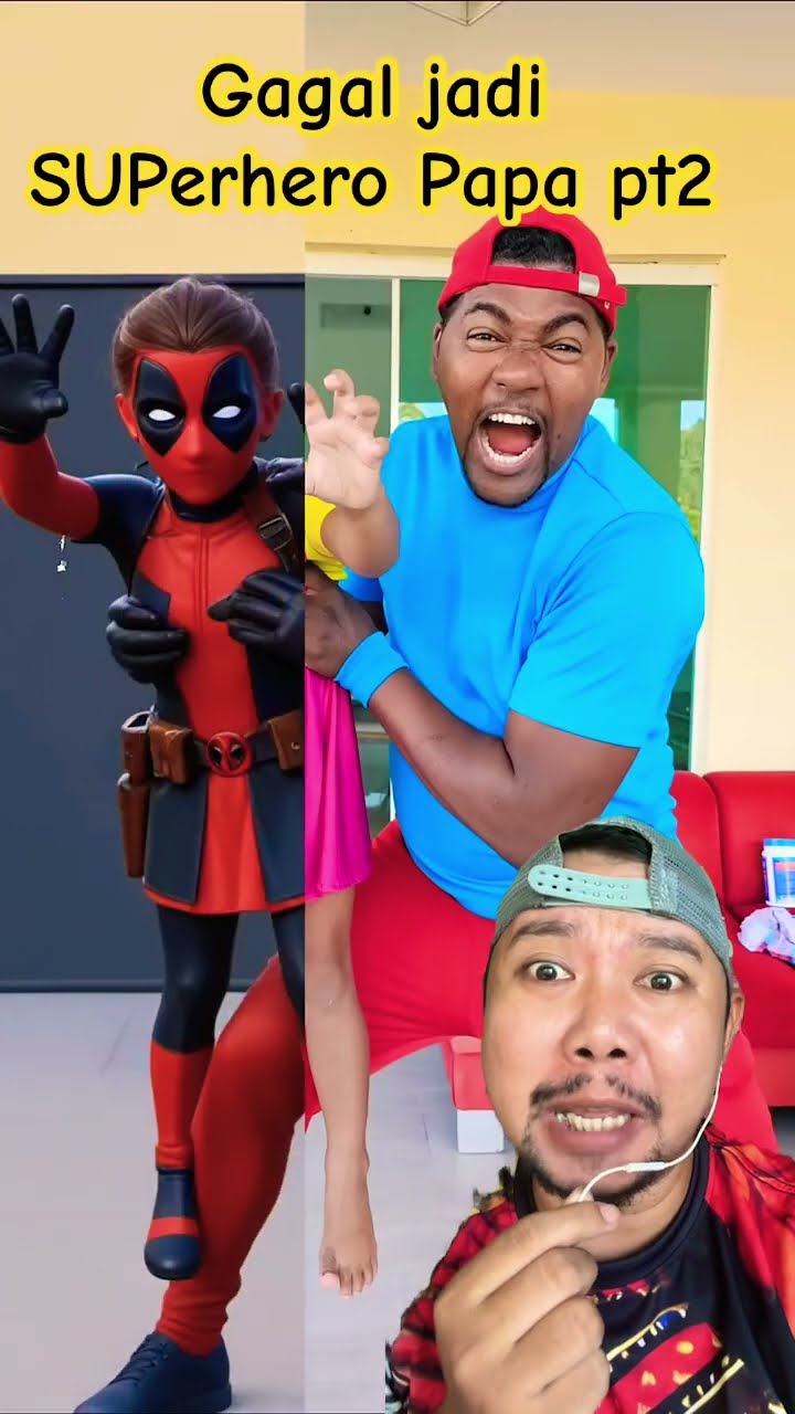 DEADPOOL KOK PAKE KAOS PAPA!!??? #deadpool #spiderman #cosplay #funnymoments #shortsfeed