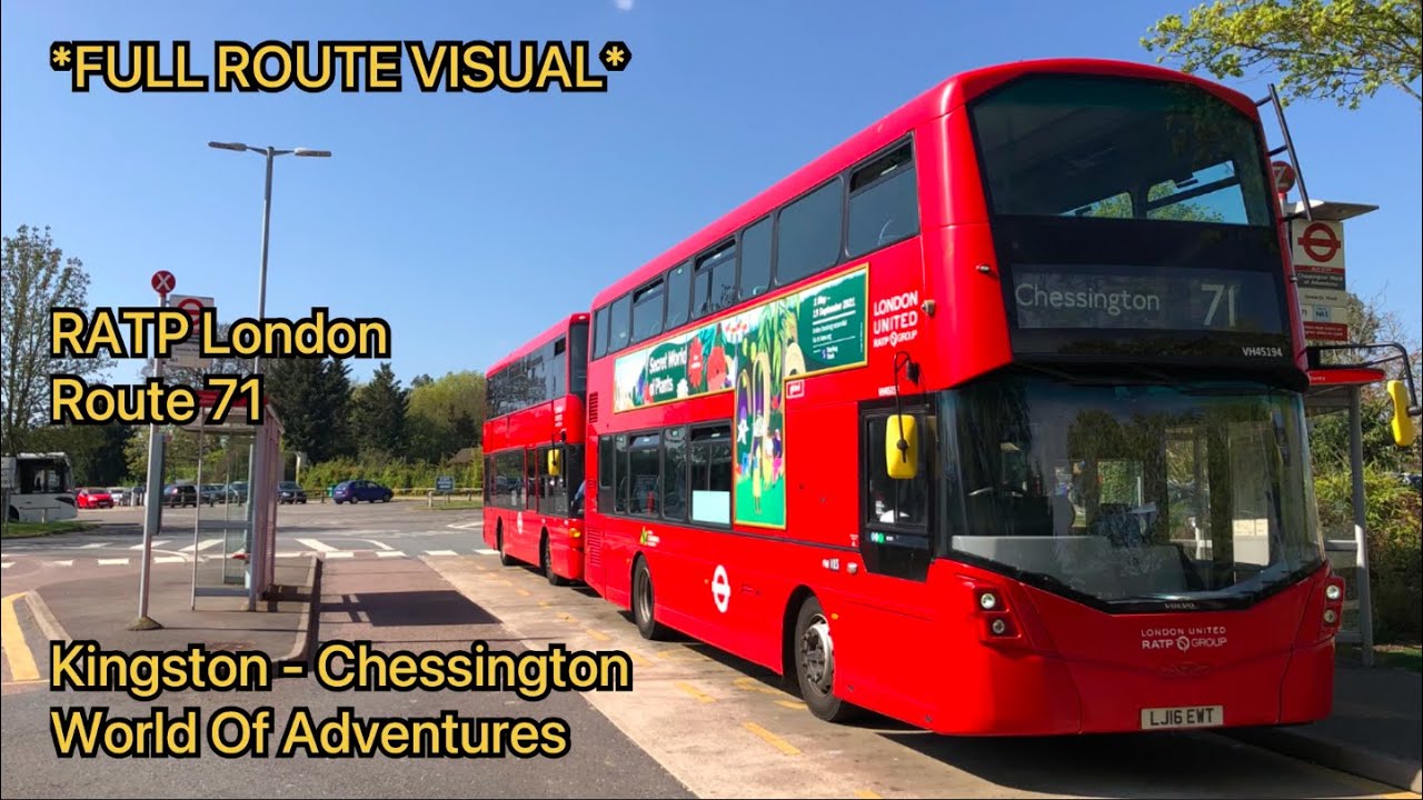 *FULL ROUTE VISUAL* RATP London Route 71: Kingston - Chessington World Of Adventures