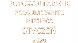 2020 styczeń - podsumowanie produkcji i zużycia prądu.