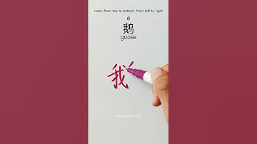 how to write goose 鹅 in Chinese  #chinesewriting #hanzitutorial #writechinese #writehanzi #hsk