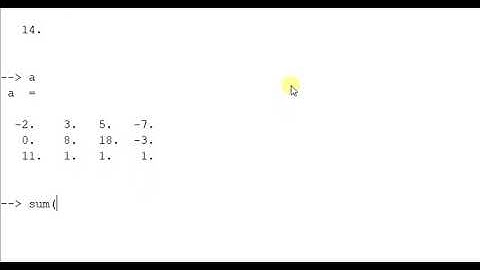 11. Scilab: Comandos lenght, size, max, min, sum, find