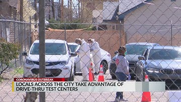 Hundreds get tested in hospital coronavirus drive-thru