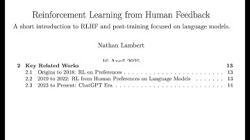 Chapter 2: Key Related Works - RLHF Book by Nathan Lambert - 16.04.2025