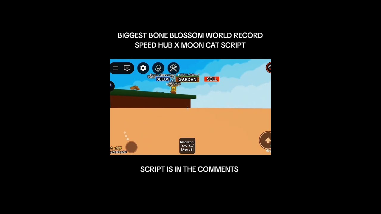 MOST BIGGEST BONE BLOSSOM IN THE WORLD SPEED HUB X MOON CAT METHOD Growagarden Robloxedit Script