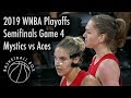 [WNBA Playoffs Semifinals Game4] Mystics vs Aces, Full Game Highlights, September 24, 2019