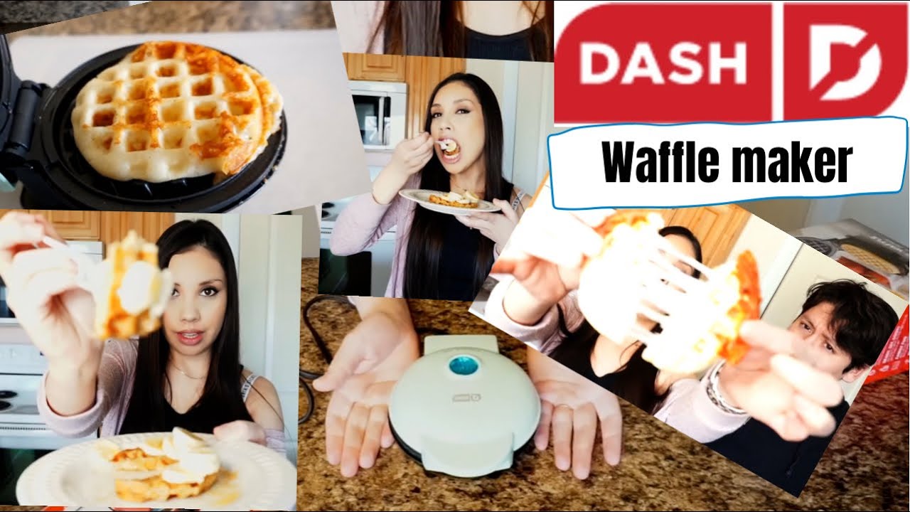 Dash Mini Waffle Maker Review Unboxing Waffle Recipe - Bow and Go