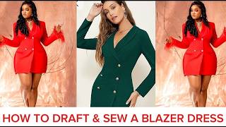 Professional Double-Breasted Blazer Drafting Made Easy | Shawl Collar Pattern Tutorial