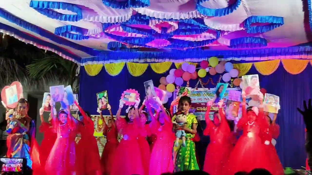 1 standard students Alfiya class program DDHPS school 🏫🎒 Tiptur 