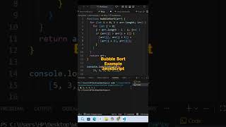 Bubble Sort Example in JavaScript #coding #javascriptinterview #programminginterview