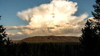 Stock Video - Timelapse of thunderhead cloud at sunset