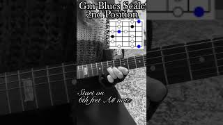 Gm blues scale 2nd position guitar lesson #bluesscale