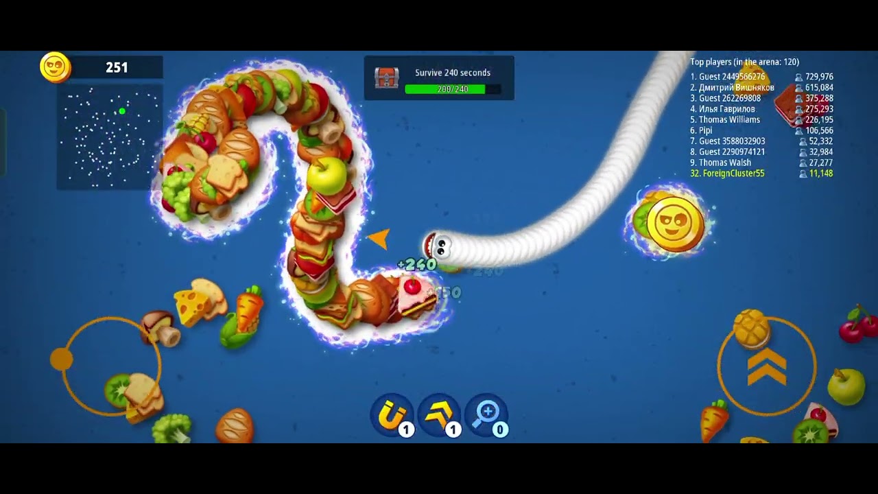 Worms zone game 