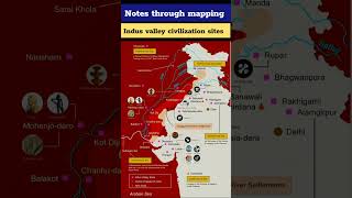 indus valley civilization sites #historynotes #shortno #shortsvideo #upsc #mapping #statepcs